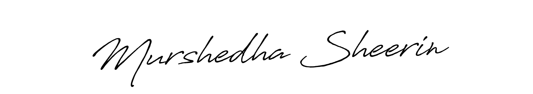 Make a beautiful signature design for name Murshedha Sheerin. With this signature (Antro_Vectra_Bolder) style, you can create a handwritten signature for free. Murshedha Sheerin signature style 7 images and pictures png