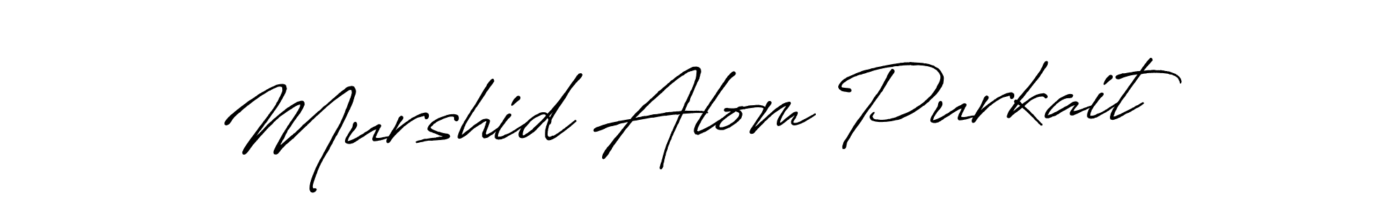 How to make Murshid Alom Purkait name signature. Use Antro_Vectra_Bolder style for creating short signs online. This is the latest handwritten sign. Murshid Alom Purkait signature style 7 images and pictures png