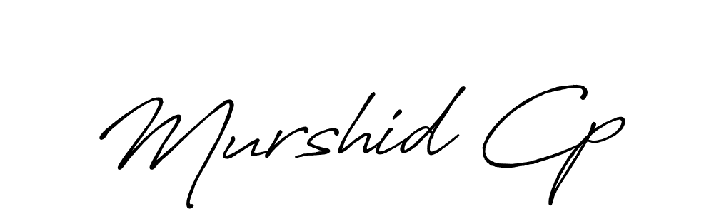 Murshid Cp stylish signature style. Best Handwritten Sign (Antro_Vectra_Bolder) for my name. Handwritten Signature Collection Ideas for my name Murshid Cp. Murshid Cp signature style 7 images and pictures png