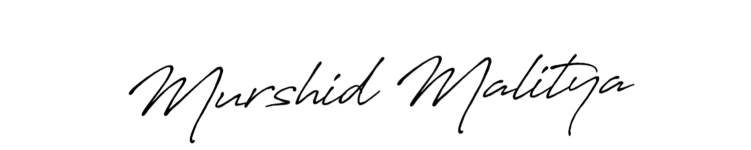 Make a short Murshid Malitya signature style. Manage your documents anywhere anytime using Antro_Vectra_Bolder. Create and add eSignatures, submit forms, share and send files easily. Murshid Malitya signature style 7 images and pictures png