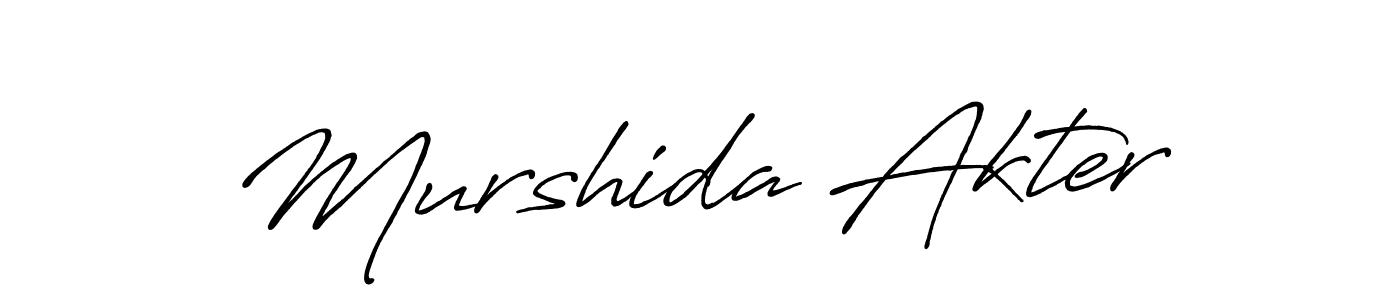 Make a beautiful signature design for name Murshida Akter. Use this online signature maker to create a handwritten signature for free. Murshida Akter signature style 7 images and pictures png