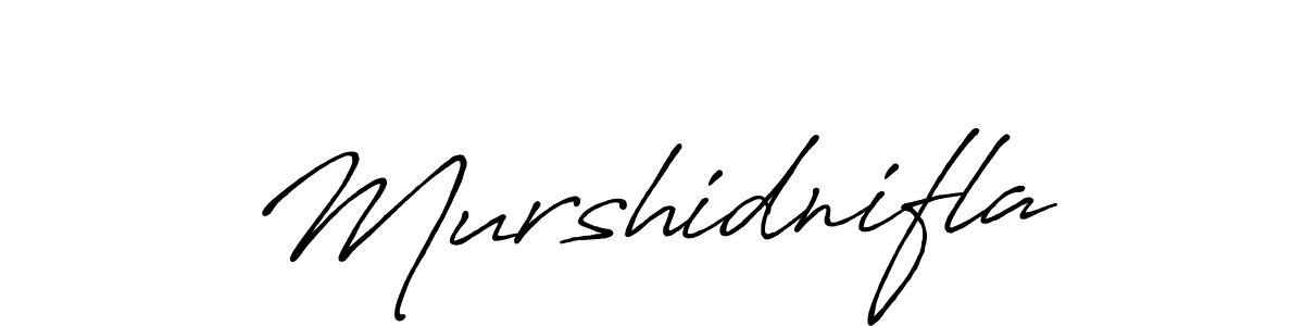 The best way (Antro_Vectra_Bolder) to make a short signature is to pick only two or three words in your name. The name Murshidnifla include a total of six letters. For converting this name. Murshidnifla signature style 7 images and pictures png