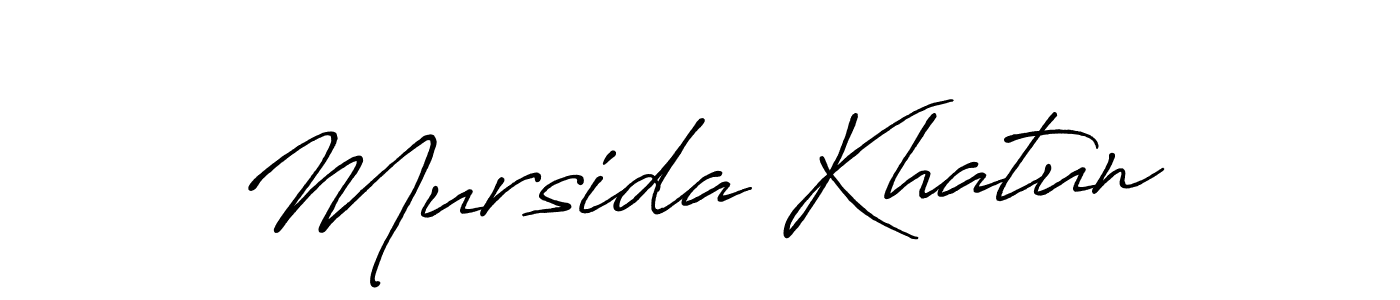 Design your own signature with our free online signature maker. With this signature software, you can create a handwritten (Antro_Vectra_Bolder) signature for name Mursida Khatun. Mursida Khatun signature style 7 images and pictures png