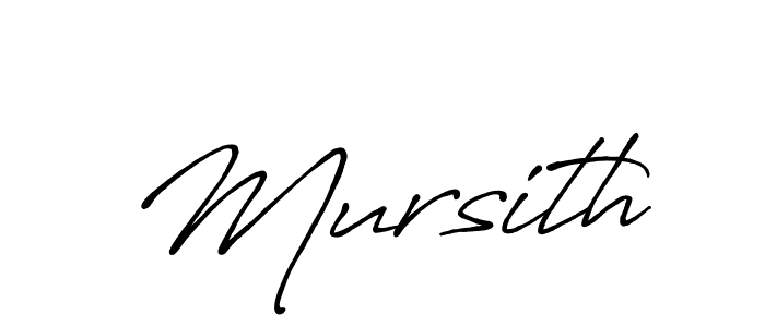 Use a signature maker to create a handwritten signature online. With this signature software, you can design (Antro_Vectra_Bolder) your own signature for name Mursith. Mursith signature style 7 images and pictures png