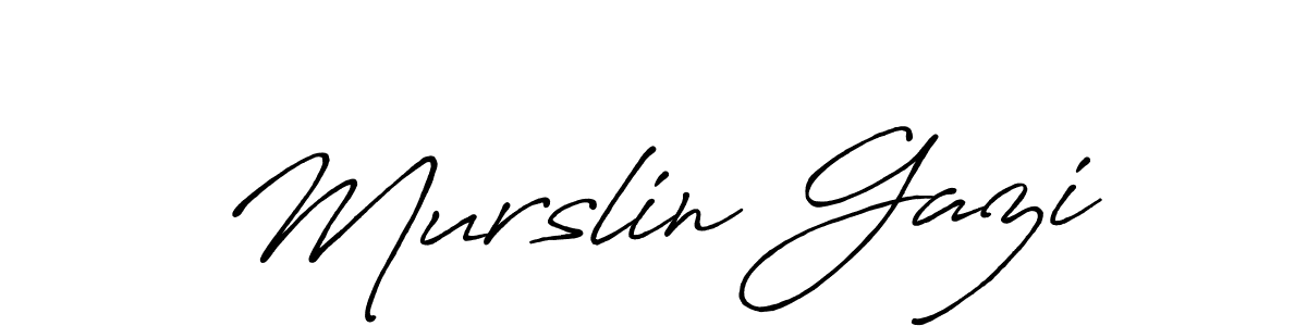 It looks lik you need a new signature style for name Murslin Gazi. Design unique handwritten (Antro_Vectra_Bolder) signature with our free signature maker in just a few clicks. Murslin Gazi signature style 7 images and pictures png