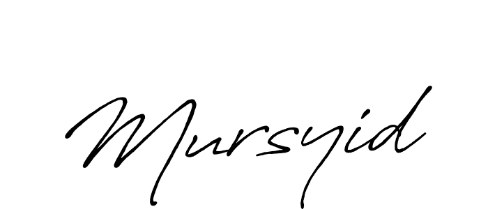 Mursyid stylish signature style. Best Handwritten Sign (Antro_Vectra_Bolder) for my name. Handwritten Signature Collection Ideas for my name Mursyid. Mursyid signature style 7 images and pictures png