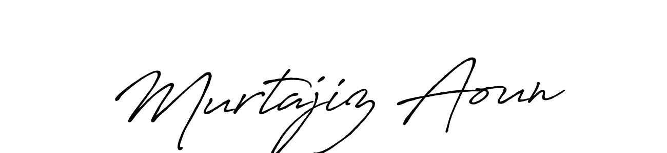 Also You can easily find your signature by using the search form. We will create Murtajiz Aoun name handwritten signature images for you free of cost using Antro_Vectra_Bolder sign style. Murtajiz Aoun signature style 7 images and pictures png