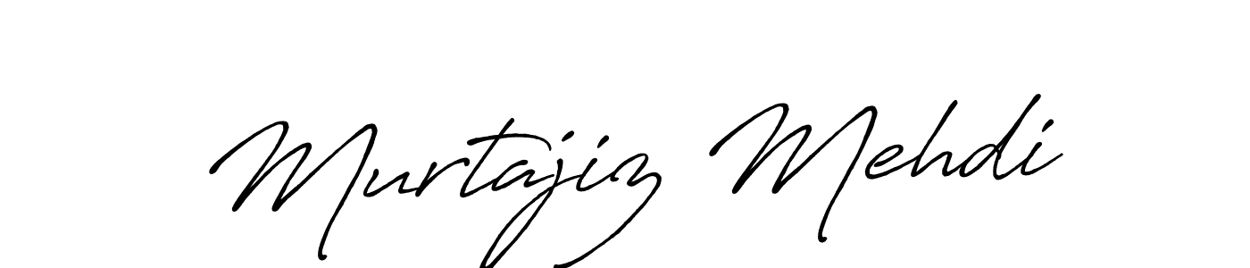 Use a signature maker to create a handwritten signature online. With this signature software, you can design (Antro_Vectra_Bolder) your own signature for name Murtajiz Mehdi. Murtajiz Mehdi signature style 7 images and pictures png