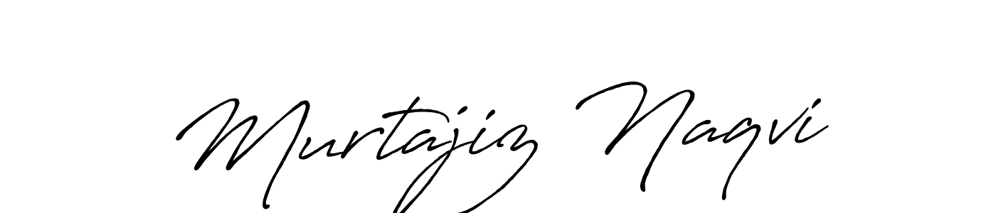 The best way (Antro_Vectra_Bolder) to make a short signature is to pick only two or three words in your name. The name Murtajiz Naqvi include a total of six letters. For converting this name. Murtajiz Naqvi signature style 7 images and pictures png