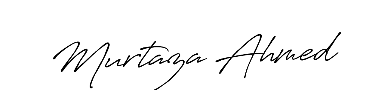 Murtaza Ahmed stylish signature style. Best Handwritten Sign (Antro_Vectra_Bolder) for my name. Handwritten Signature Collection Ideas for my name Murtaza Ahmed. Murtaza Ahmed signature style 7 images and pictures png