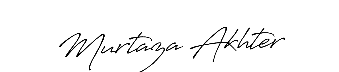 Make a beautiful signature design for name Murtaza Akhter. With this signature (Antro_Vectra_Bolder) style, you can create a handwritten signature for free. Murtaza Akhter signature style 7 images and pictures png