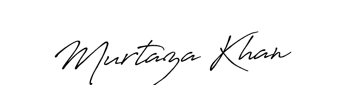 How to make Murtaza Khan name signature. Use Antro_Vectra_Bolder style for creating short signs online. This is the latest handwritten sign. Murtaza Khan signature style 7 images and pictures png