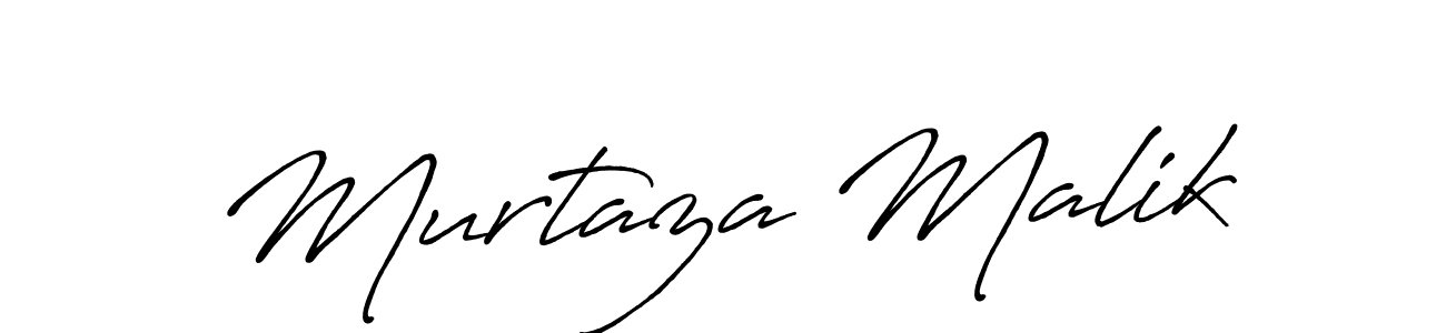 Design your own signature with our free online signature maker. With this signature software, you can create a handwritten (Antro_Vectra_Bolder) signature for name Murtaza Malik. Murtaza Malik signature style 7 images and pictures png