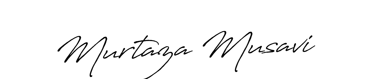 Design your own signature with our free online signature maker. With this signature software, you can create a handwritten (Antro_Vectra_Bolder) signature for name Murtaza Musavi. Murtaza Musavi signature style 7 images and pictures png