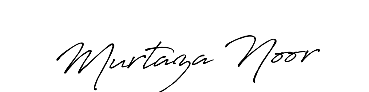 How to make Murtaza Noor name signature. Use Antro_Vectra_Bolder style for creating short signs online. This is the latest handwritten sign. Murtaza Noor signature style 7 images and pictures png