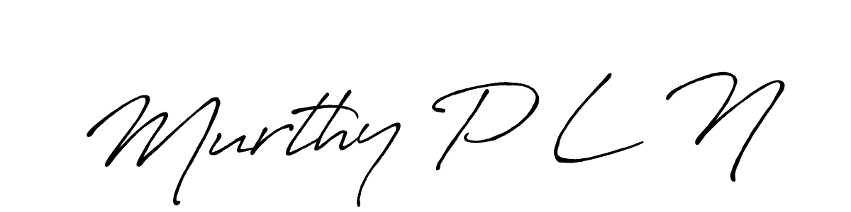 How to make Murthy P L N signature? Antro_Vectra_Bolder is a professional autograph style. Create handwritten signature for Murthy P L N name. Murthy P L N signature style 7 images and pictures png