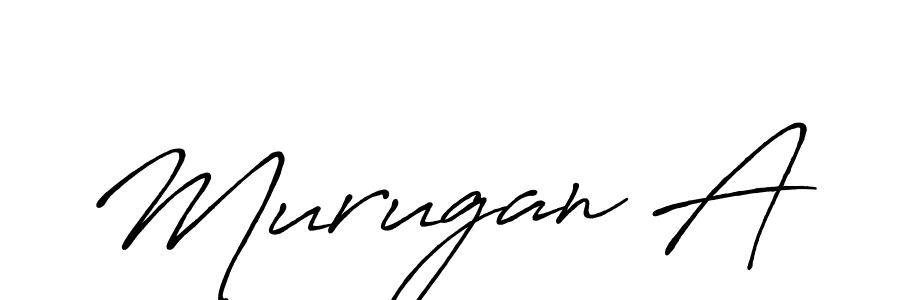 Use a signature maker to create a handwritten signature online. With this signature software, you can design (Antro_Vectra_Bolder) your own signature for name Murugan A. Murugan A signature style 7 images and pictures png