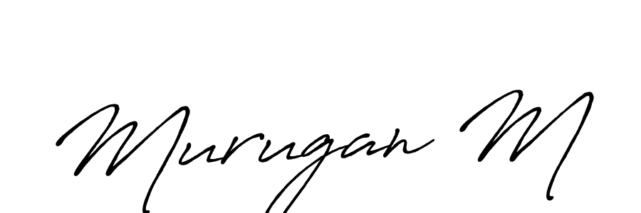 How to make Murugan M signature? Antro_Vectra_Bolder is a professional autograph style. Create handwritten signature for Murugan M name. Murugan M signature style 7 images and pictures png