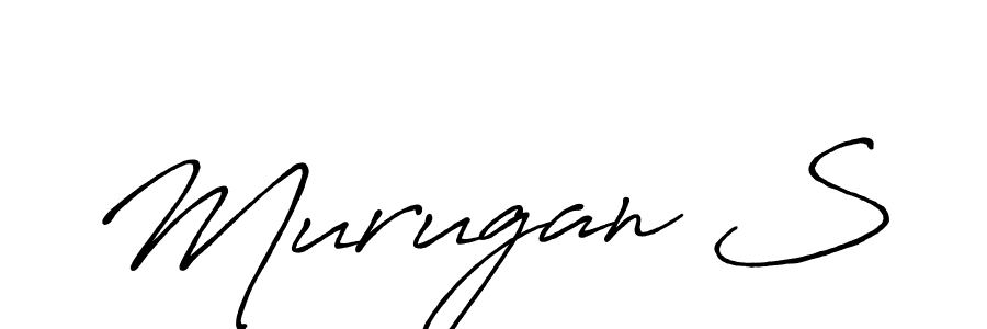 if you are searching for the best signature style for your name Murugan S. so please give up your signature search. here we have designed multiple signature styles  using Antro_Vectra_Bolder. Murugan S signature style 7 images and pictures png