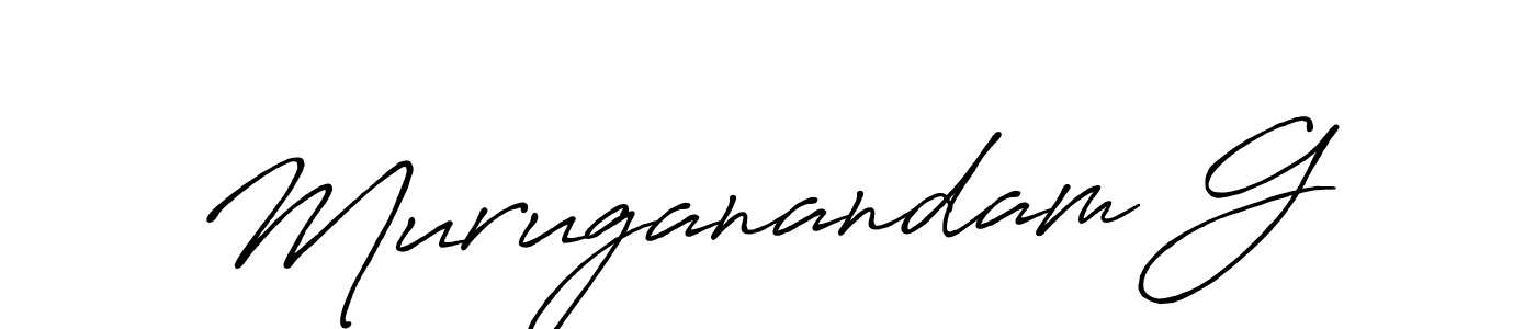 Make a beautiful signature design for name Muruganandam G. With this signature (Antro_Vectra_Bolder) style, you can create a handwritten signature for free. Muruganandam G signature style 7 images and pictures png