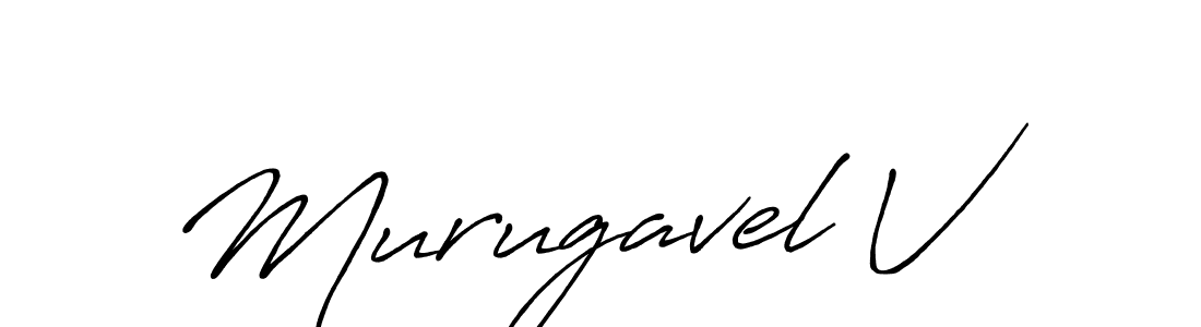 You should practise on your own different ways (Antro_Vectra_Bolder) to write your name (Murugavel V) in signature. don't let someone else do it for you. Murugavel V signature style 7 images and pictures png