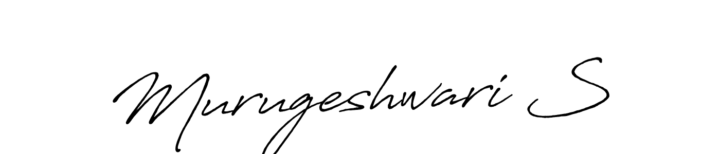 Create a beautiful signature design for name Murugeshwari S. With this signature (Antro_Vectra_Bolder) fonts, you can make a handwritten signature for free. Murugeshwari S signature style 7 images and pictures png