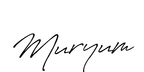 Use a signature maker to create a handwritten signature online. With this signature software, you can design (Antro_Vectra_Bolder) your own signature for name Muryum. Muryum signature style 7 images and pictures png
