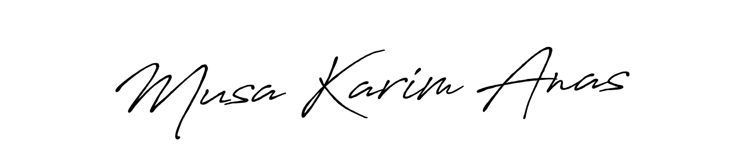 Make a short Musa Karim Anas signature style. Manage your documents anywhere anytime using Antro_Vectra_Bolder. Create and add eSignatures, submit forms, share and send files easily. Musa Karim Anas signature style 7 images and pictures png