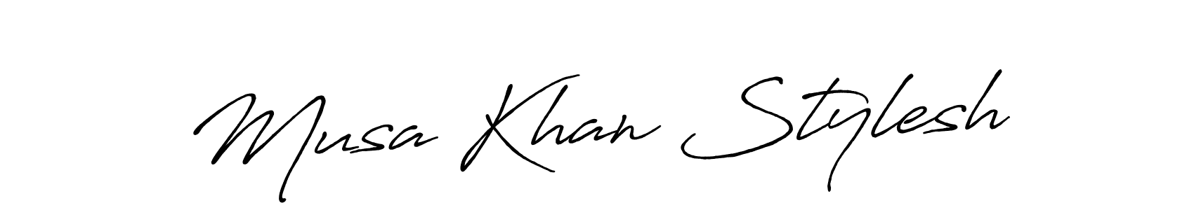 It looks lik you need a new signature style for name Musa Khan Stylesh. Design unique handwritten (Antro_Vectra_Bolder) signature with our free signature maker in just a few clicks. Musa Khan Stylesh signature style 7 images and pictures png