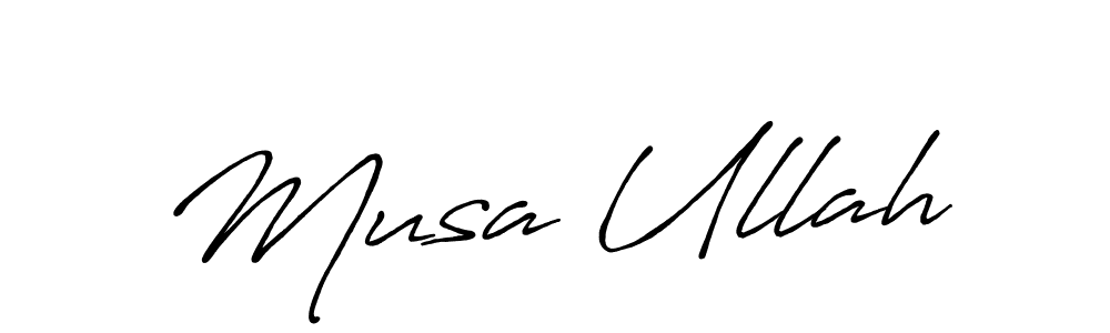 Antro_Vectra_Bolder is a professional signature style that is perfect for those who want to add a touch of class to their signature. It is also a great choice for those who want to make their signature more unique. Get Musa Ullah name to fancy signature for free. Musa Ullah signature style 7 images and pictures png