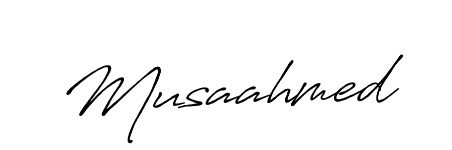 How to make Musaahmed signature? Antro_Vectra_Bolder is a professional autograph style. Create handwritten signature for Musaahmed name. Musaahmed signature style 7 images and pictures png