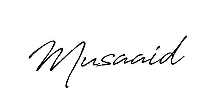 Make a beautiful signature design for name Musaaid. With this signature (Antro_Vectra_Bolder) style, you can create a handwritten signature for free. Musaaid signature style 7 images and pictures png