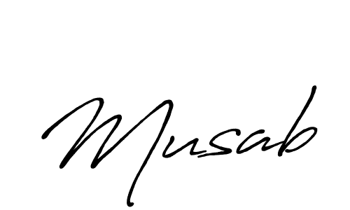 Make a beautiful signature design for name Musab. With this signature (Antro_Vectra_Bolder) style, you can create a handwritten signature for free. Musab signature style 7 images and pictures png