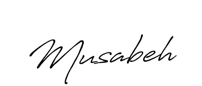 Use a signature maker to create a handwritten signature online. With this signature software, you can design (Antro_Vectra_Bolder) your own signature for name Musabeh. Musabeh signature style 7 images and pictures png