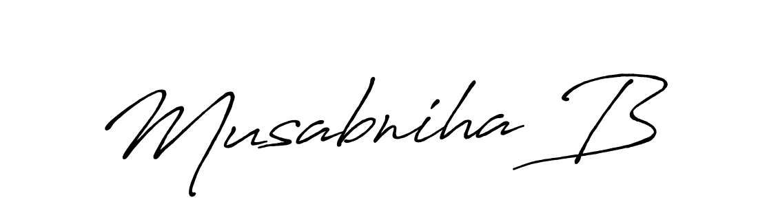 Once you've used our free online signature maker to create your best signature Antro_Vectra_Bolder style, it's time to enjoy all of the benefits that Musabniha B name signing documents. Musabniha B signature style 7 images and pictures png