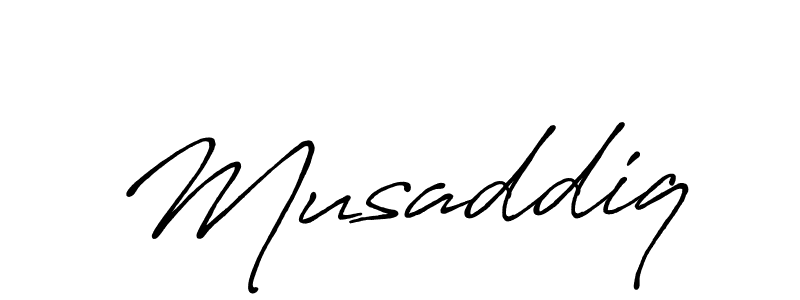 Also we have Musaddiq name is the best signature style. Create professional handwritten signature collection using Antro_Vectra_Bolder autograph style. Musaddiq signature style 7 images and pictures png