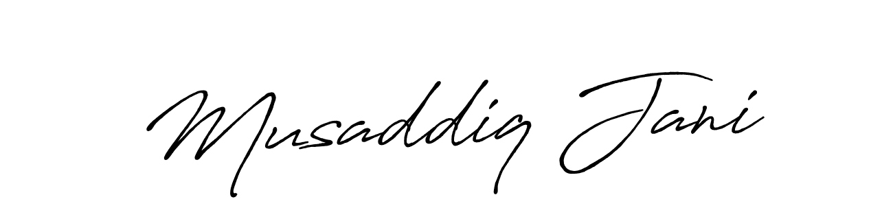 You should practise on your own different ways (Antro_Vectra_Bolder) to write your name (Musaddiq Jani) in signature. don't let someone else do it for you. Musaddiq Jani signature style 7 images and pictures png