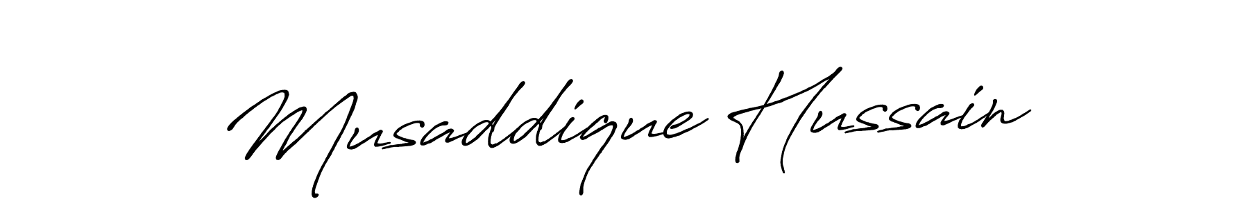 It looks lik you need a new signature style for name Musaddique Hussain. Design unique handwritten (Antro_Vectra_Bolder) signature with our free signature maker in just a few clicks. Musaddique Hussain signature style 7 images and pictures png