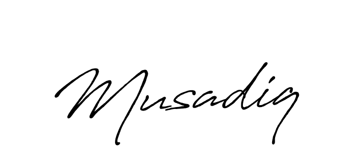 How to make Musadiq name signature. Use Antro_Vectra_Bolder style for creating short signs online. This is the latest handwritten sign. Musadiq signature style 7 images and pictures png