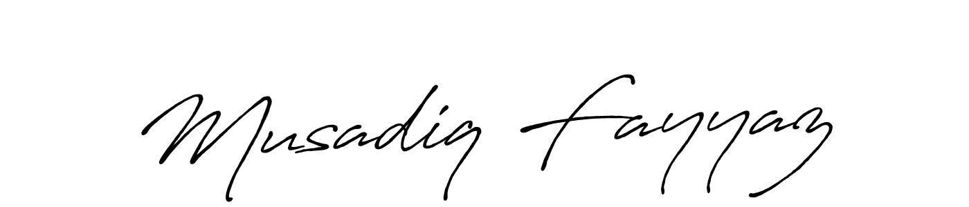 Antro_Vectra_Bolder is a professional signature style that is perfect for those who want to add a touch of class to their signature. It is also a great choice for those who want to make their signature more unique. Get Musadiq Fayyaz name to fancy signature for free. Musadiq Fayyaz signature style 7 images and pictures png