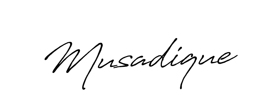 Design your own signature with our free online signature maker. With this signature software, you can create a handwritten (Antro_Vectra_Bolder) signature for name Musadique. Musadique signature style 7 images and pictures png