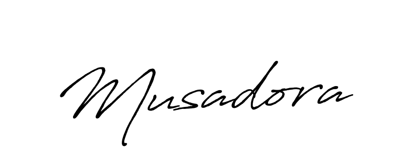 Use a signature maker to create a handwritten signature online. With this signature software, you can design (Antro_Vectra_Bolder) your own signature for name Musadora. Musadora signature style 7 images and pictures png