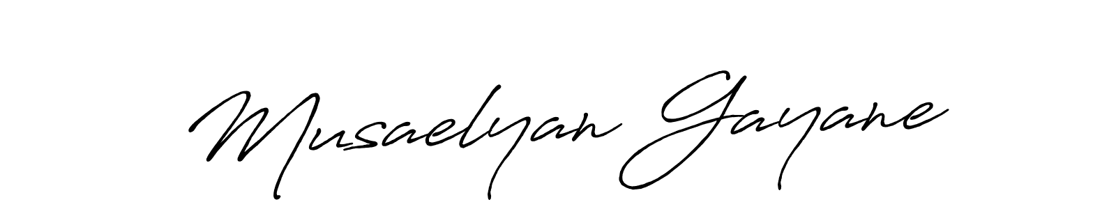 You should practise on your own different ways (Antro_Vectra_Bolder) to write your name (Musaelyan Gayane) in signature. don't let someone else do it for you. Musaelyan Gayane signature style 7 images and pictures png