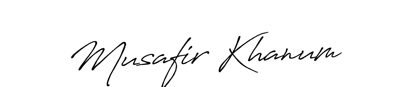 Similarly Antro_Vectra_Bolder is the best handwritten signature design. Signature creator online .You can use it as an online autograph creator for name Musafir Khanum. Musafir Khanum signature style 7 images and pictures png