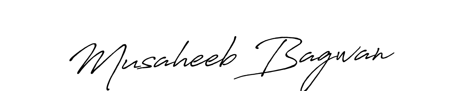 Make a beautiful signature design for name Musaheeb Bagwan. With this signature (Antro_Vectra_Bolder) style, you can create a handwritten signature for free. Musaheeb Bagwan signature style 7 images and pictures png