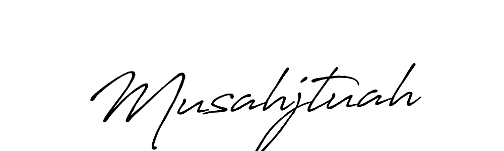 How to make Musahjtuah name signature. Use Antro_Vectra_Bolder style for creating short signs online. This is the latest handwritten sign. Musahjtuah signature style 7 images and pictures png