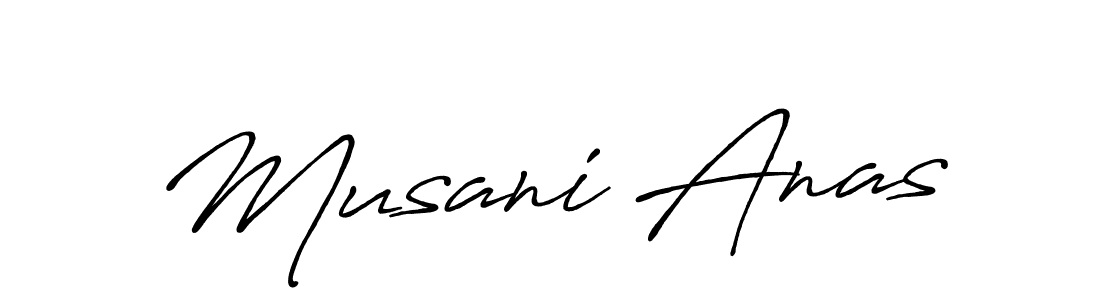 Design your own signature with our free online signature maker. With this signature software, you can create a handwritten (Antro_Vectra_Bolder) signature for name Musani Anas. Musani Anas signature style 7 images and pictures png