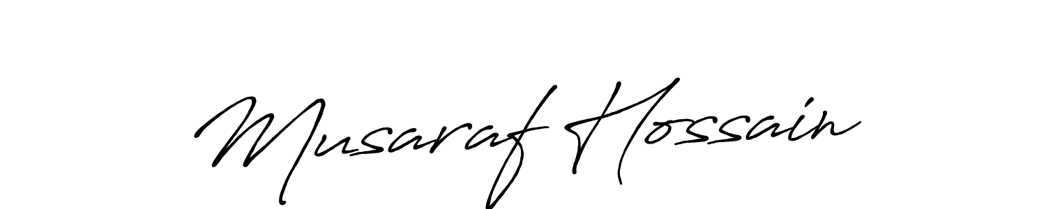 Also we have Musaraf Hossain name is the best signature style. Create professional handwritten signature collection using Antro_Vectra_Bolder autograph style. Musaraf Hossain signature style 7 images and pictures png