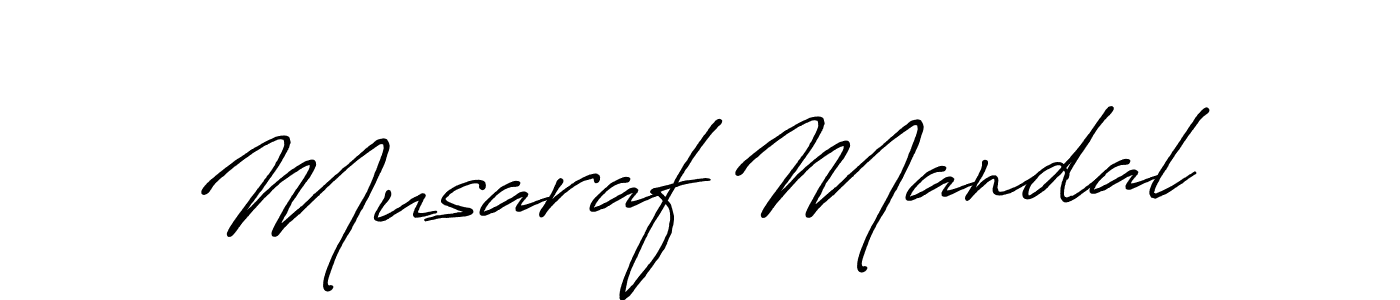 Make a beautiful signature design for name Musaraf Mandal. With this signature (Antro_Vectra_Bolder) style, you can create a handwritten signature for free. Musaraf Mandal signature style 7 images and pictures png