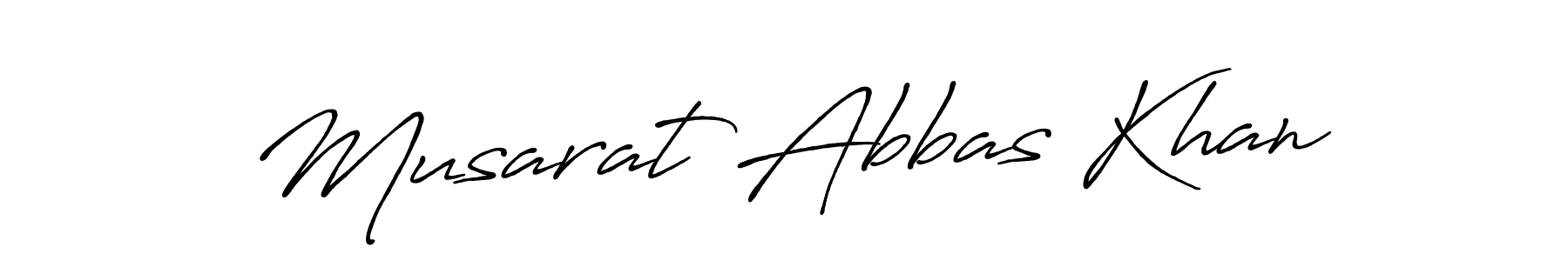 Design your own signature with our free online signature maker. With this signature software, you can create a handwritten (Antro_Vectra_Bolder) signature for name Musarat Abbas Khan. Musarat Abbas Khan signature style 7 images and pictures png